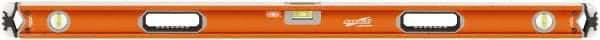 SAVAGE by SWANSON - 48" Long 3 Vial Box Beam Level - Aluminum, Orange - Exact Tool & Supply