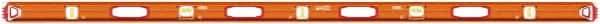 SAVAGE by SWANSON - Magnetic 78" Long 3 Vial I-Beam Level - Aluminum, Orange - Exact Tool & Supply