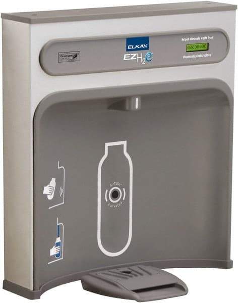 Halsey Taylor - 8 GPH Cooling Capacity Retro Fit Water Cooler & Fountain - Retro-Fit Bottle Filling Station, 20 to 105 psi, 0.20 hp, Stainless Steel - Exact Tool & Supply