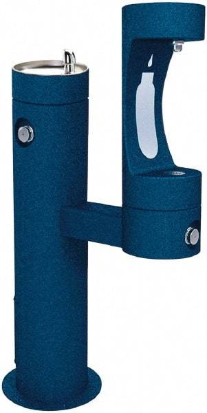 ELKAY - 8 GPH Cooling Capacity Outdoor Water Cooler & Fountain - Bottle Filling, 20 to 105 psi, 0.20 hp, Stainless Steel - Exact Tool & Supply