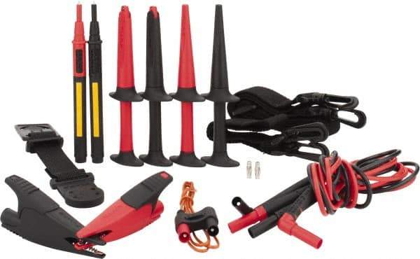 Fluke - 8 Piece, Test Lead Set - 600 Volt Max - Exact Tool & Supply