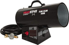 Heatstar - 75,000 to 125,000 BTU Rating, Propane Forced Air Heater - 3,000 Sq Ft Max Heating Area, 40 Lb Capacity, Fuel with Propane - Exact Tool & Supply