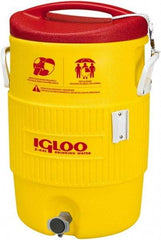 Igloo - 5 Gal Beverage Cooler - Plastic, Yellow/Red - Exact Tool & Supply