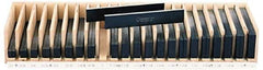 Suburban Tool - 44 Piece, 6 Inch Long Tool Steel Parallel Set - 1/2 to 1-13/16 Inch High, 1/4 to 1/4 Inch Thick, 55-62 RC Hardness, Sold as 22 Pair - Exact Tool & Supply