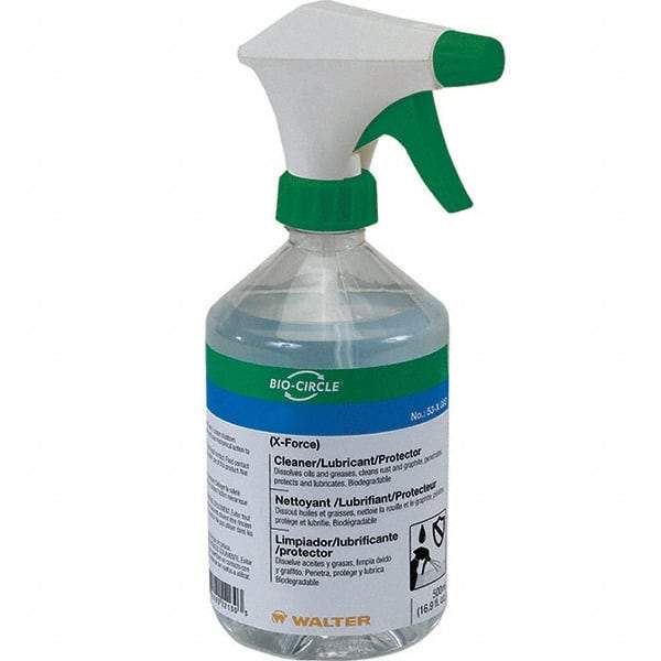 WALTER Surface Technologies - 16.9 oz Plastic Bottle & Trigger Sprayer - Clear - Exact Tool & Supply