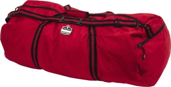 Ergodyne - 2 Pocket, 6,300 Cubic Inch, 600D Nylon Empty Duffel Bag - 36 Inch Wide x 15 Inch Deep x 15 Inch High, Red, Model No. 5020 - Exact Tool & Supply