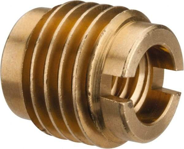 E-Z LOK - 5/16-18, Brass Knife Insert - 1/2" Drill, 1/2" Hole Diam, 5/8" Long, 3/4" Min Grip - Exact Tool & Supply