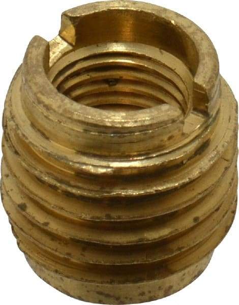 E-Z LOK - 3/8-24, Brass Knife Insert - 1/2" Drill, 1/2" Hole Diam, 5/8" Long, 3/4" Min Grip - Exact Tool & Supply