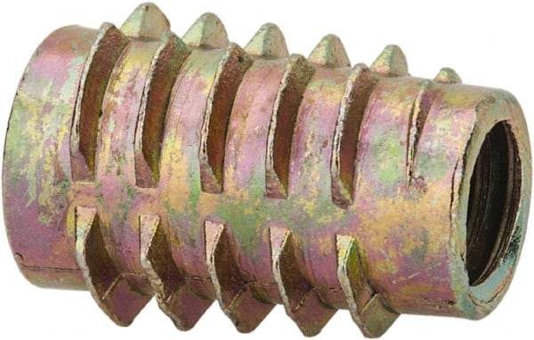 E-Z LOK - 5/16-18, Zinc Alloy Flush Hex Drive Insert - 7/16" Drill, 0.4331" Hole Diam, 0.7874" Long, M8 Hex - Exact Tool & Supply