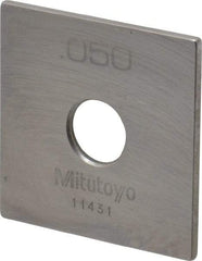 Mitutoyo - 0.05" Square Steel Gage Block - Accuracy Grade 0, Includes Certificate of Inspection - Exact Tool & Supply