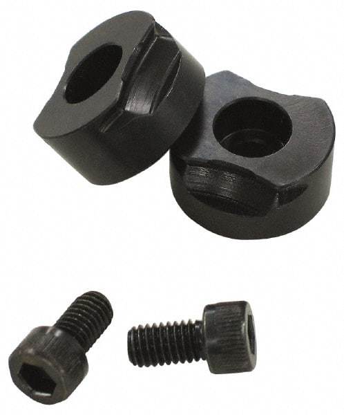 Mitee-Bite - 1" Jaw Width, Standard, Vise Jaw Set - Steel - Exact Tool & Supply