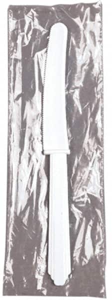 Ability One - Paper & Plastic Cups, Plates, Bowls & Utensils; Breakroom Accessory Type: Plastic Knife ; Breakroom Accessory Description: PLASTIC FLATWARE,KNIFE IND WRAPPED - Exact Tool & Supply