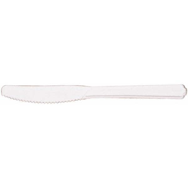 Ability One - Paper & Plastic Cups, Plates, Bowls & Utensils; Breakroom Accessory Type: Plastic Knife ; Breakroom Accessory Description: PLASTIC KNIVES,Med-Wt,White,1000ct - Exact Tool & Supply