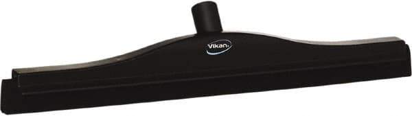 Vikan - 20" Foam Rubber Blade Bench Squeegee - Double Edge, Black, Plastic Holder - Exact Tool & Supply
