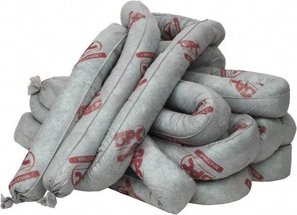 Brady SPC Sorbents - 12 Gal, 12' Long, 3" Diam, Polypropylene Sock - Universal, Brown - Exact Tool & Supply
