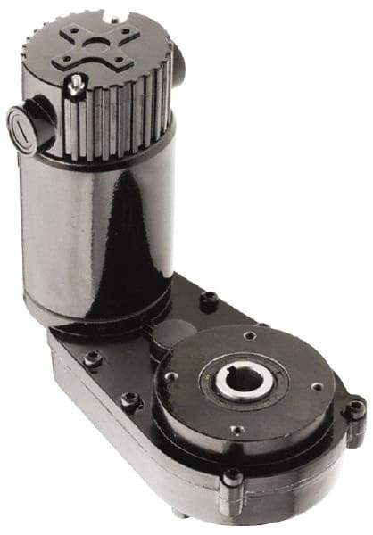Bison Gear - 90 VDC, 33 RPM, 54.6:1 Gear Ratio, Parallel Offset Gearmotor - 26 Frame, 210 Torque, 1/8 hp, TENV Enclosure - Exact Tool & Supply
