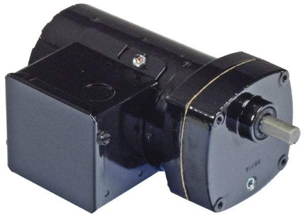 Bison Gear - 115 Volt, 124 RPM, 12.9:1 Gear Ratio, Parallel Gearmotor - 47 Torque, 1/10 hp, Open Enclosure - Exact Tool & Supply