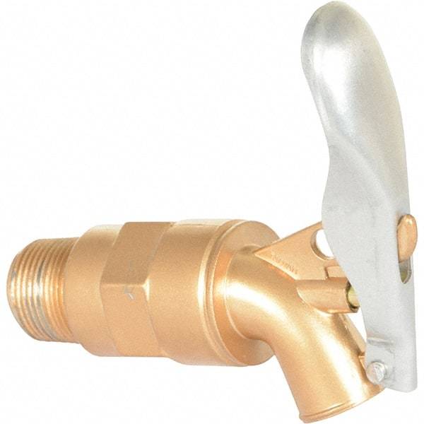 Vestil - 3/4" NPT Aluminum Adjustable Drum Faucet - 4" Long Extension - Exact Tool & Supply
