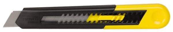 Stanley - Snap Utility Knife - 4.33" Blade, Yellow Handle, 1 Blade Included - Exact Tool & Supply