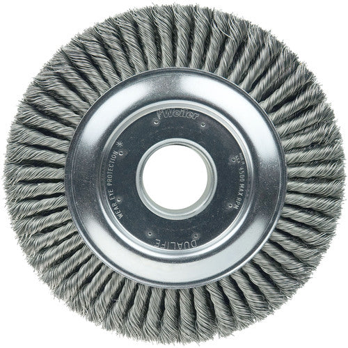 10″ Cable Twist Knot Wire Wheel, .023″ Steel Fill, 2″ Arbor Hole - Exact Tool & Supply