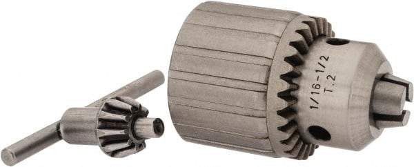 Rohm - JT2, 1/16 to 1/2" Capacity, Tapered Mount Drill Chuck - Keyed - Exact Tool & Supply