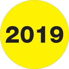 Tape Logic - 2" x 2" Fluorescent Yellow Paper Inventory Labels - Exact Tool & Supply