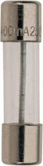 Ferraz Shawmut - 250 VAC, 0.4 Amp, Time Delay Miniature Glass Fuse - Clip Mount, 20mm OAL, 5mm Diam - Exact Tool & Supply
