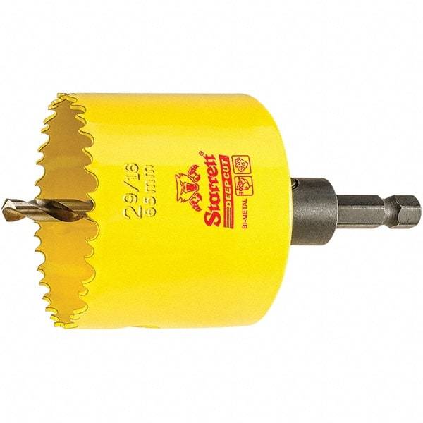 Starrett - 2-9/16" Diam, 2" Cutting Depth, Hole Saw - High Speed Steel Saw, Toothed Edge - Exact Tool & Supply