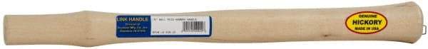Made in USA - 18" Long Replacement Handle for Ball Pein, Machinist & Riveting Hammers - 1-3/16" Eye Length x 11/16" Eye Width, Hickory, Material Grade Type A - Exact Tool & Supply