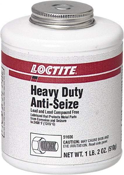 Loctite - 1.2 Lb Brush Top Anti-Seize Lubricant - Graphite, 2,400°F, Black - Exact Tool & Supply