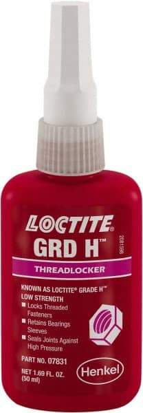 Loctite - 50 mL, Brown, Low Strength Liquid Threadlocker - Exact Tool & Supply