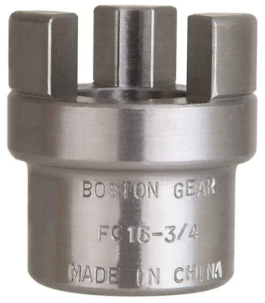 Boston Gear - 3/4" Max Bore Diam, FC15 Coupling Size, Flexible Half Coupling - 1-1/2" OD, 2.76" OAL, Steel - Exact Tool & Supply