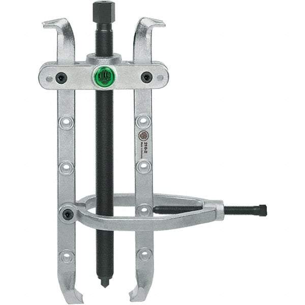 KUKKO - 2 Jaw, 1-1/2" to 5-3/8" Spread, 8-1/2 Ton Capacity, Reversible Puller - 10-5/8" Reach, For Bearings, Gears, Discs - Exact Tool & Supply