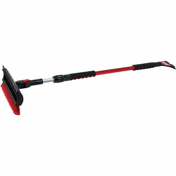 Value Collection - Snowbrushes & Scrapers Type: Telescoping Snowbroom & Ice Scraper Material: Aluminum & Polyethyiene - Exact Tool & Supply