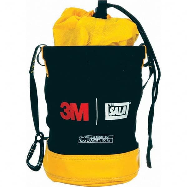 DBI/SALA - Canvas, Black/Yellow Tool Bucket - Exact Tool & Supply