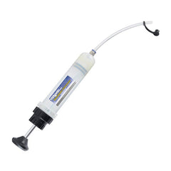 Lincoln - Oil Drain Containers; Type: Fluid Extractor ; Container Size: 7 oz ; Color: White; black; silver ; Hose Length: 7.5 (Inch) - Exact Tool & Supply