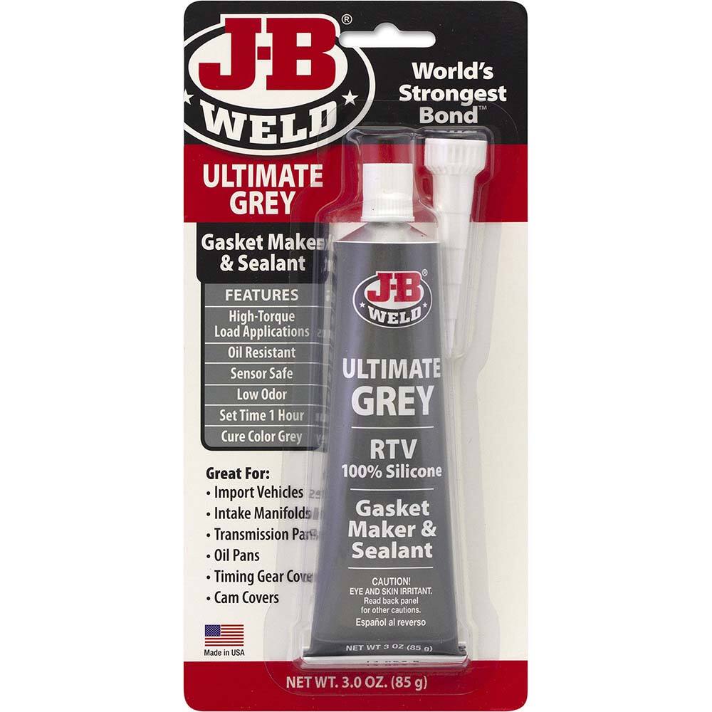 J-B Weld - Automotive Sealants & Gasketing; Type: Gasket Sealant ; Container Size: 3 oz ; Minimum Temperature (F): 50.000 ; Maximum Temperature (F): 95.000 ; Color: Grey ; Container Type: Tube - Exact Tool & Supply