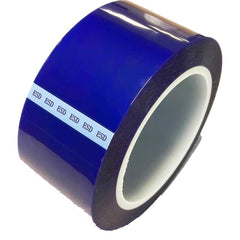 Bertech - Anti-Static Equipment Accessories; Type: ESD Polyester Tape ; Backing Material: Polyester (Film) ; Series: ESDBPT ; Tape Width (Inch): 0.98 ; Tape Length (Feet): 216.00 ; Tape Length (yd): 72.00 - Exact Tool & Supply