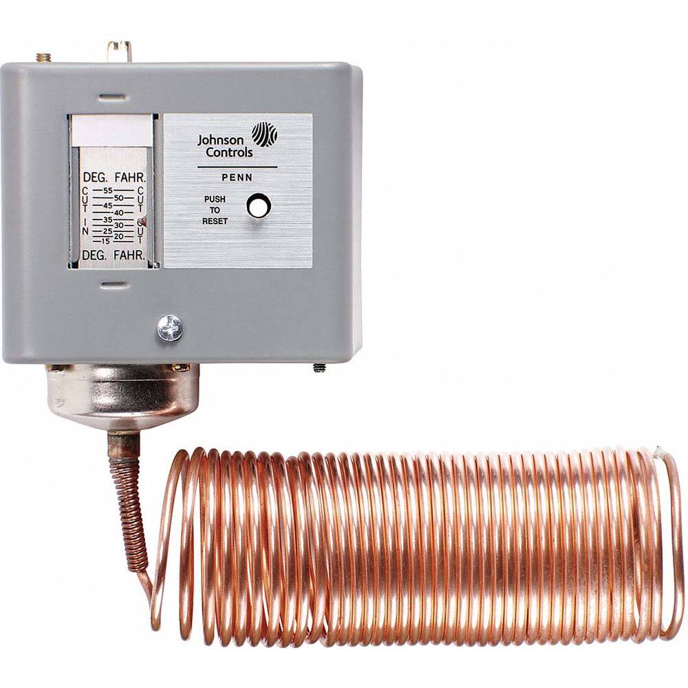 Johnson Controls - Refrigeration Temperature Controls; Capillary Length: 240 in ; Differential: 5?F - Exact Tool & Supply