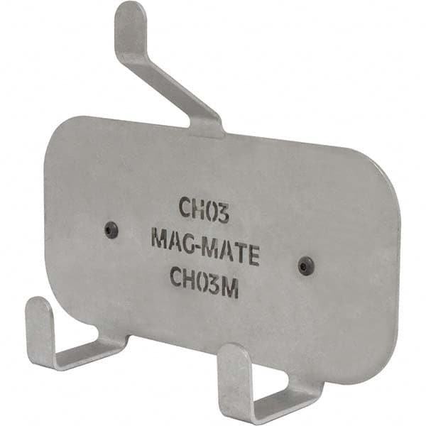 Mag-Mate - Coat & Hat Hooks Type: Double Coat & Hat Hook w/ Magnetic Mount Projection: 2-19/32 (Inch) - Exact Tool & Supply
