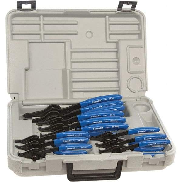 Imperial - Retaining Ring Pliers Sets Type: Convertible Number of Pieces: 12 - Exact Tool & Supply