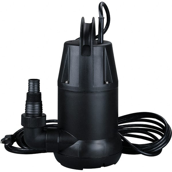 Value Collection - 1/4 hp, 1.5 Amp Rating, 120 (60 Hz) Volt, 60 Hz, Hand Operated Submersible Pump - Exact Tool & Supply