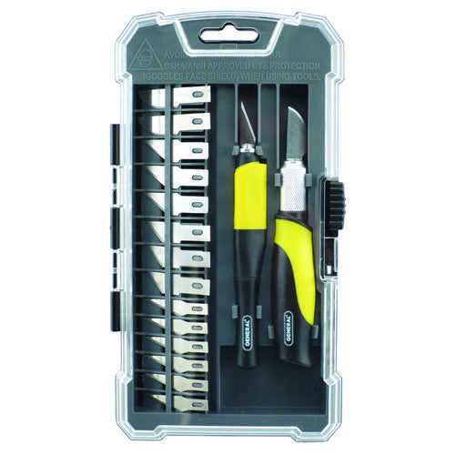 95618 18 Pieces Precision Hobby Knife Set - Exact Tool & Supply