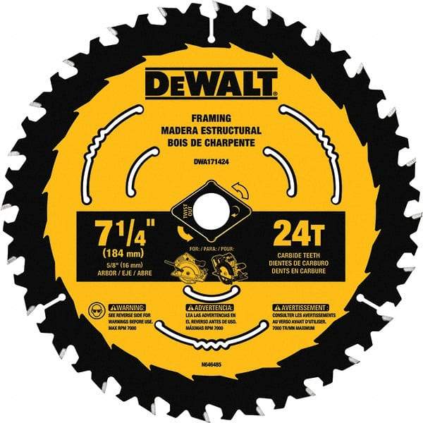 DeWALT - Wet & Dry-Cut Saw Blades   Blade Diameter (Inch): 8-1/4    Blade Material: Tungsten Carbide-Tipped - Exact Tool & Supply