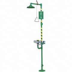 Haws - Plumbed Eye, Face & Body Wash Combination Stations Type: Drench Shower/Eye/Face Wash Station Bowl Material: Stainless Steel - Exact Tool & Supply
