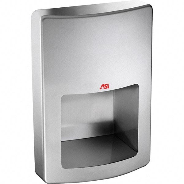 ASI-American Specialties, Inc. - 1000 Watt Satin Stainless Steel Finish Electric Hand Dryer - 240 Volts, 4.2 Amps, 11" Wide x 15-1/2" High x 5-23/32" Deep - Exact Tool & Supply