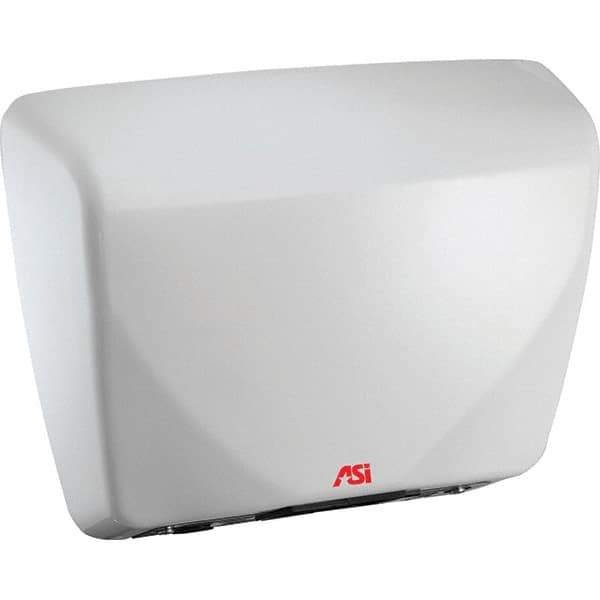 ASI-American Specialties, Inc. - 2200 Watt White Finish Electric Hand Dryer - 100-240 Volts, 18.3 Amps, 15-3/32" Wide x 11-7/32" High x 3-15/16" Deep - Exact Tool & Supply