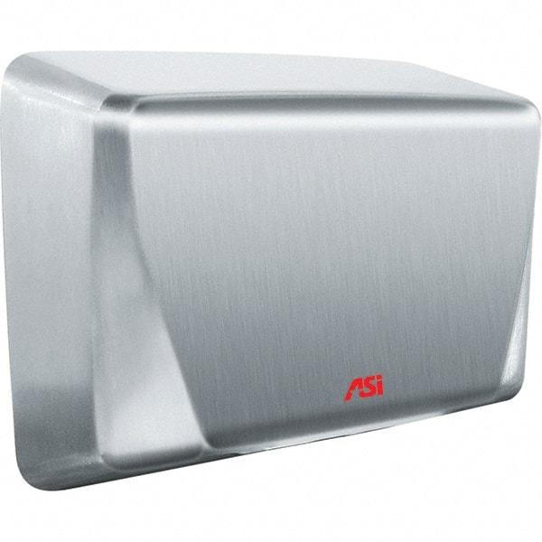 ASI-American Specialties, Inc. - 1000 Watt Satin Stainless Steel Finish Electric Hand Dryer - 277 Volts, 5.2 Amps, 10-5/8" Wide x 8-15/32" High x 4" Deep - Exact Tool & Supply