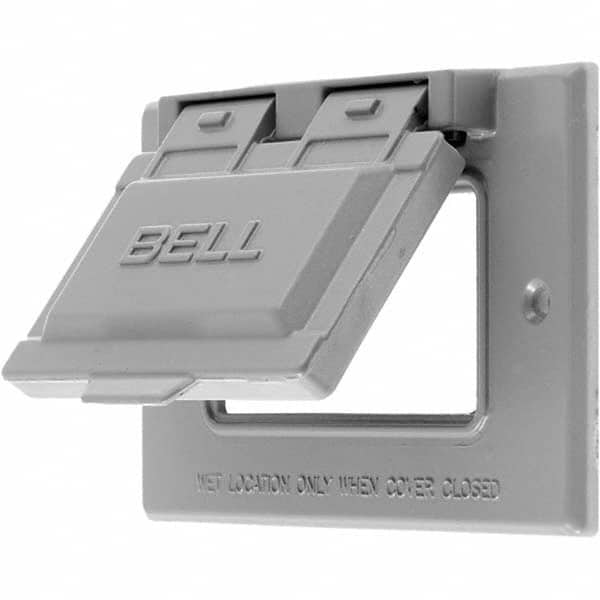 Hubbell Wiring Device-Kellems - Weatherproof Box Covers Cover Shape: Rectangle Number of Holes in Outlet: 1 - Exact Tool & Supply