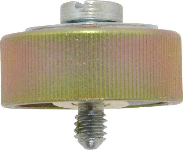 Vlier - 5 to 10 Lb Force, 7/8" OD, Stock Crowder with Gold Ring Plate - 0.469" Ring Plate Height, 15/32" Head Height, 7/32" Length Under Head, #8-32, Steel - Exact Tool & Supply
